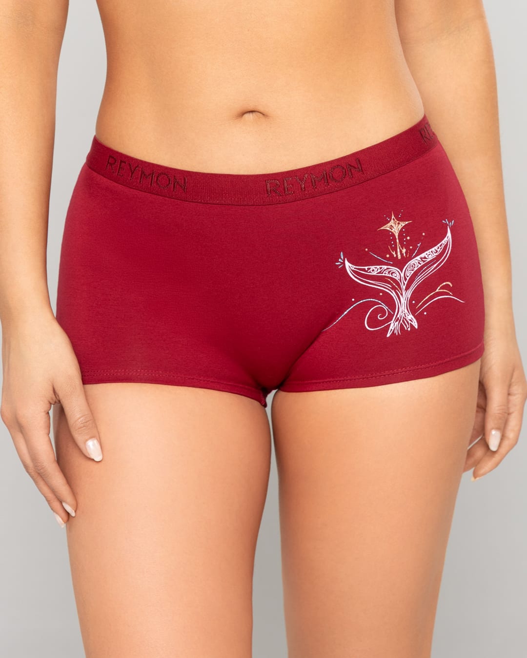 Boxer Femenino Tiro Alto en Algodón Estampado con Elástico Reymon Ref. 8010 - imagen 20