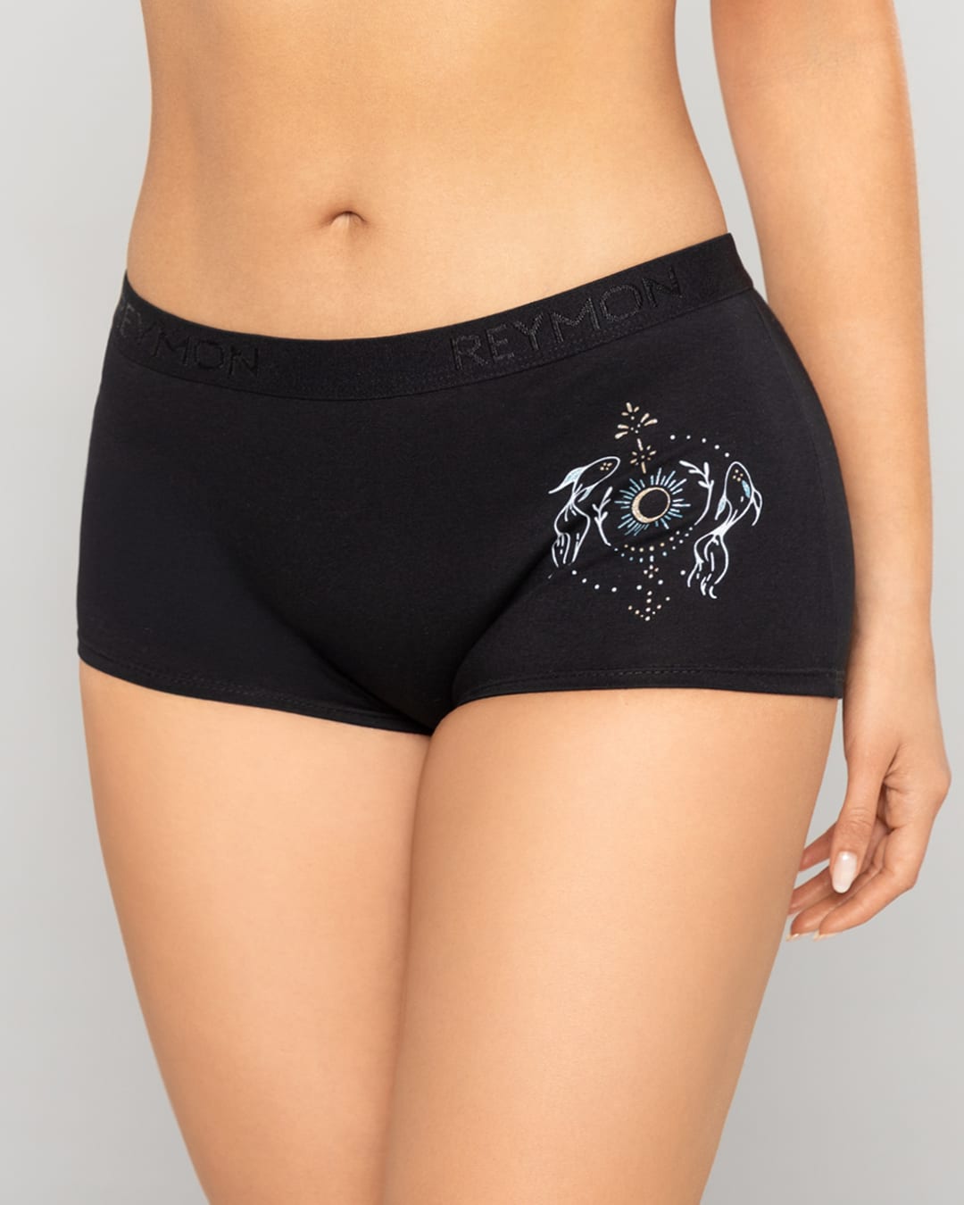 Boxer Femenino Tiro Alto en Algodón Estampado con Elástico Reymon Ref. 8010 - imagen 12