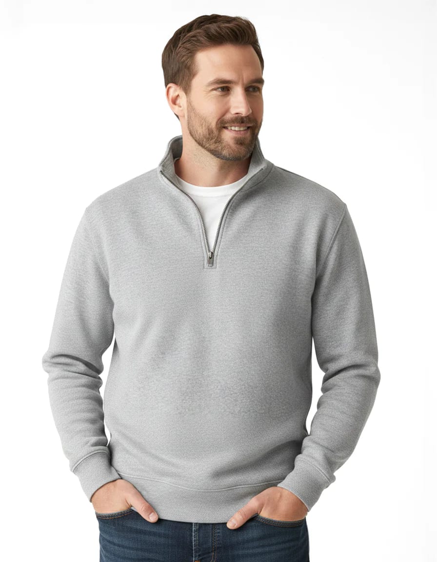 Buzo cuello alto hombre Gris Luna - imagen 9