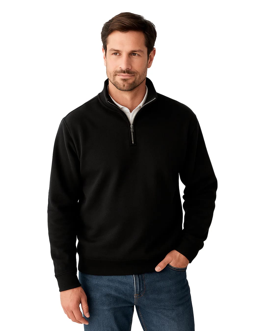 Buzo cuello alto hombre Negro - imagen 2
