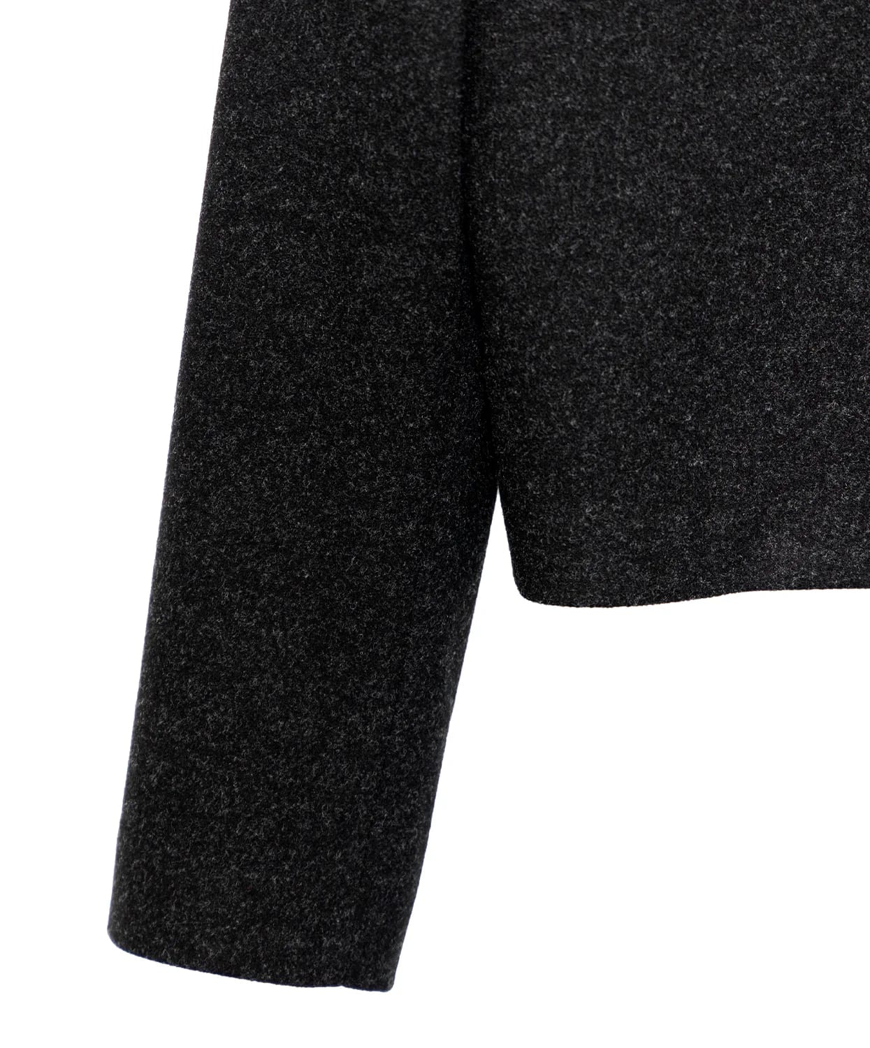 Chaqueta Cropped en Paño Negro Varsovia - imagen 8