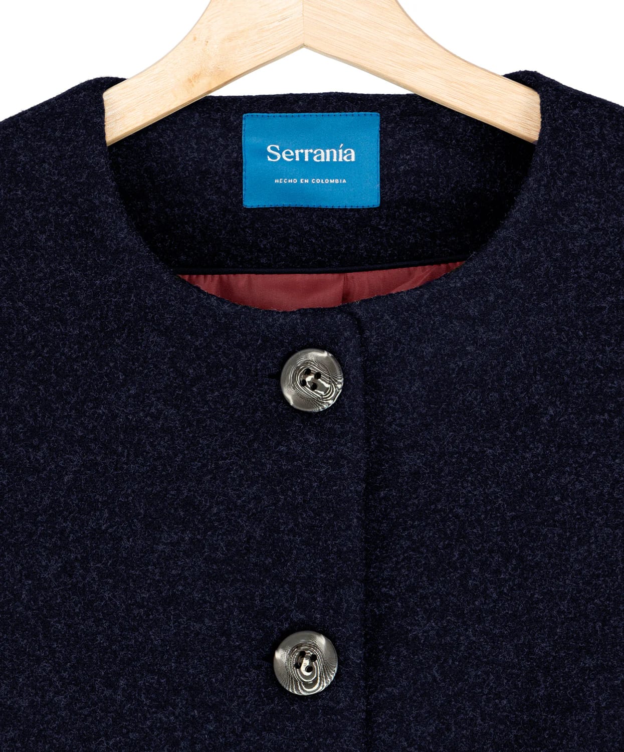 Chaqueta Cropped en Paño Azul Toronto - imagen 5