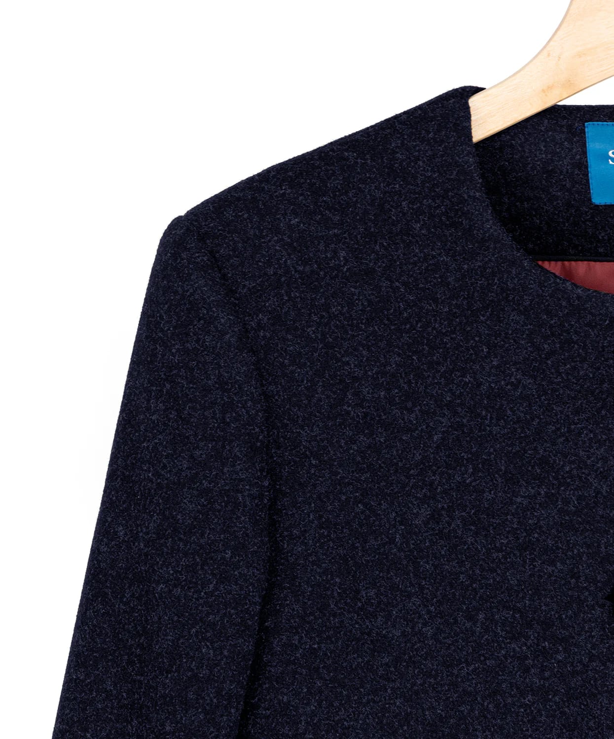Chaqueta Cropped en Paño Azul Toronto - imagen 6