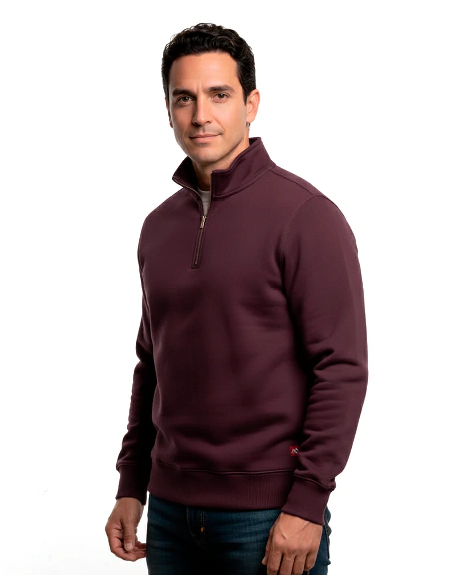 Buzo cuello alto hombre Vinotinto Burdeos - imagen 15