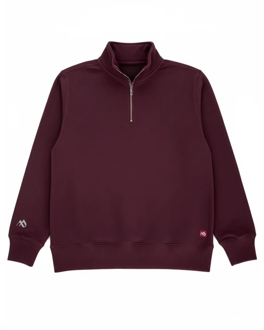 Buzo cuello alto hombre Vinotinto Burdeos - imagen 12