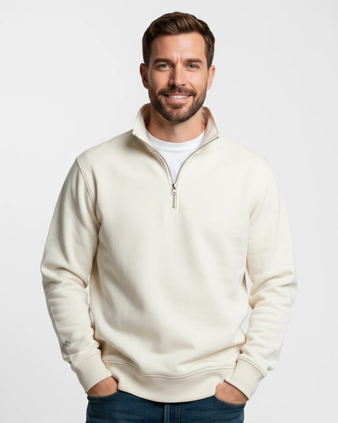Buzo cuello alto hombre Marfil - imagen 2