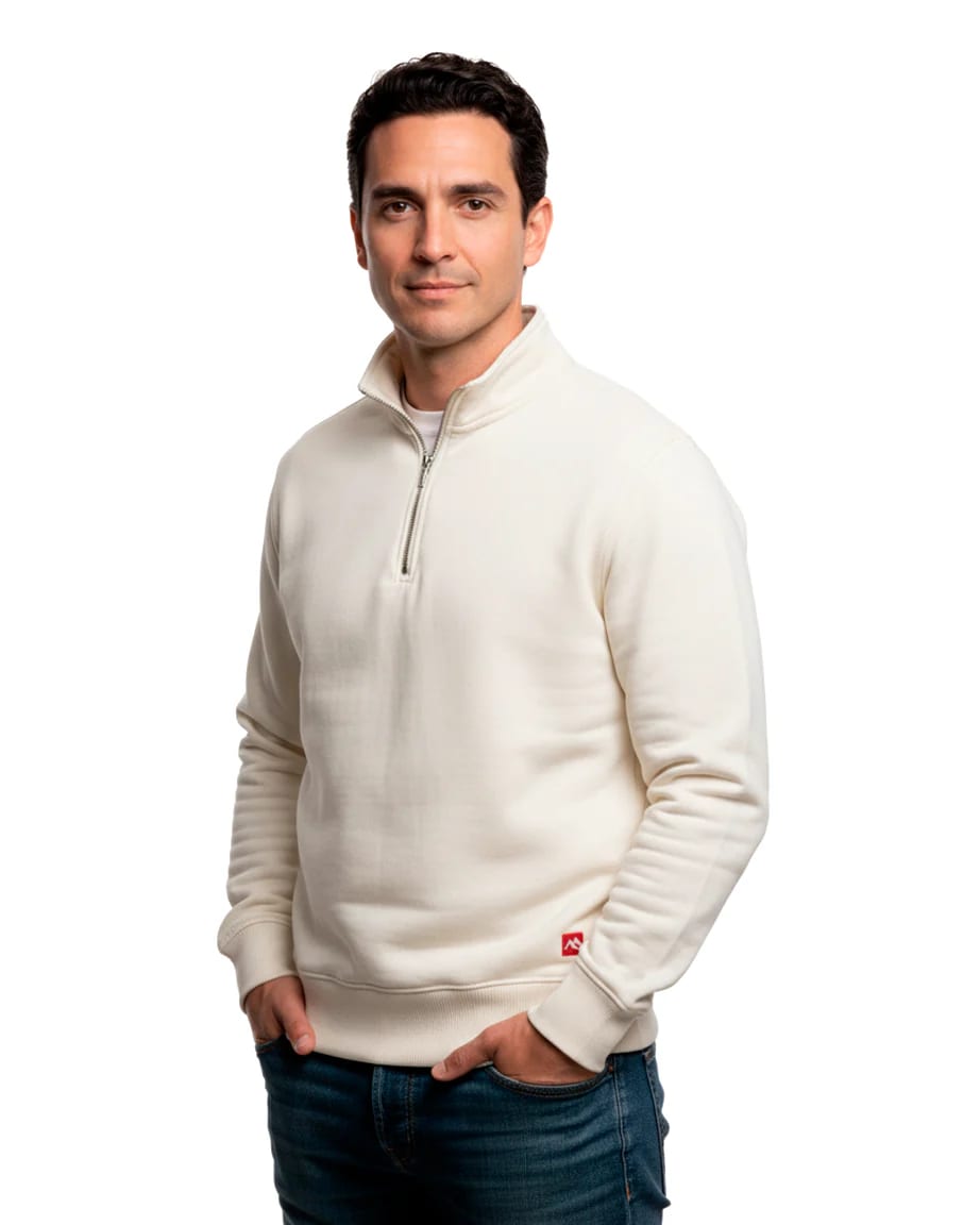 Buzo cuello alto hombre Marfil - imagen 10