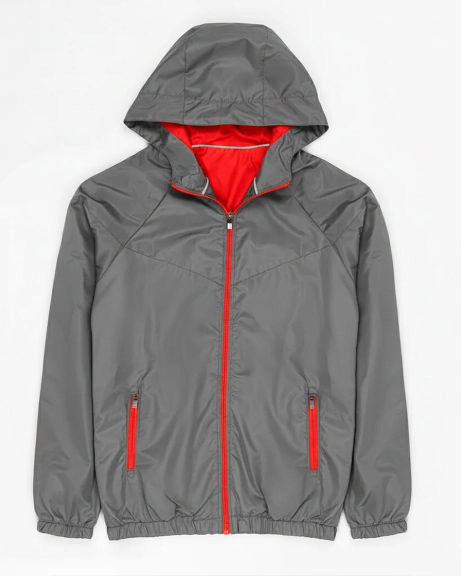 Chaqueta Cyclone Gris Con Cremallera Roja OUTLET - imagen 3