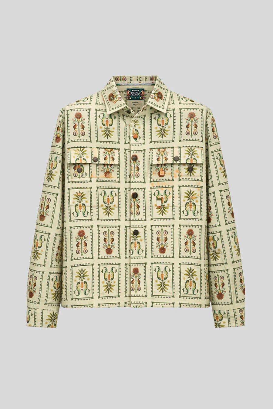 Men's overshirt linen silvan light green - imagen 3
