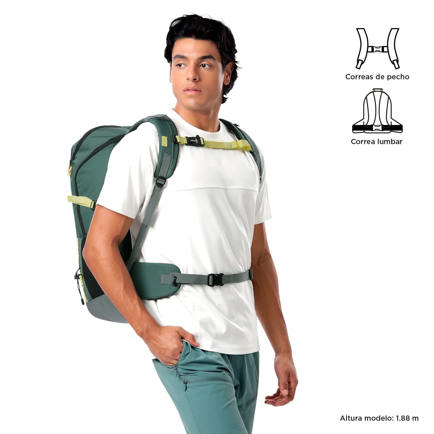 Morral Outdoor Summit 35 Morado con Sistema de Pedernal - imagen 3