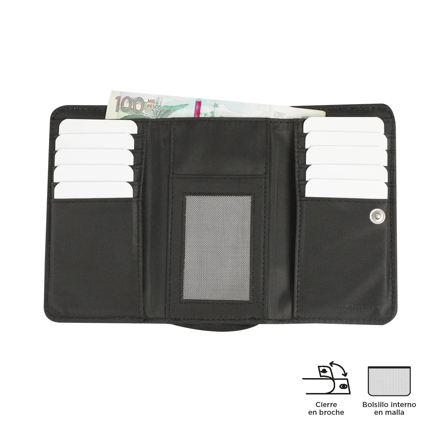Billetera Texture Var con RFID Blocker Negra - imagen 5