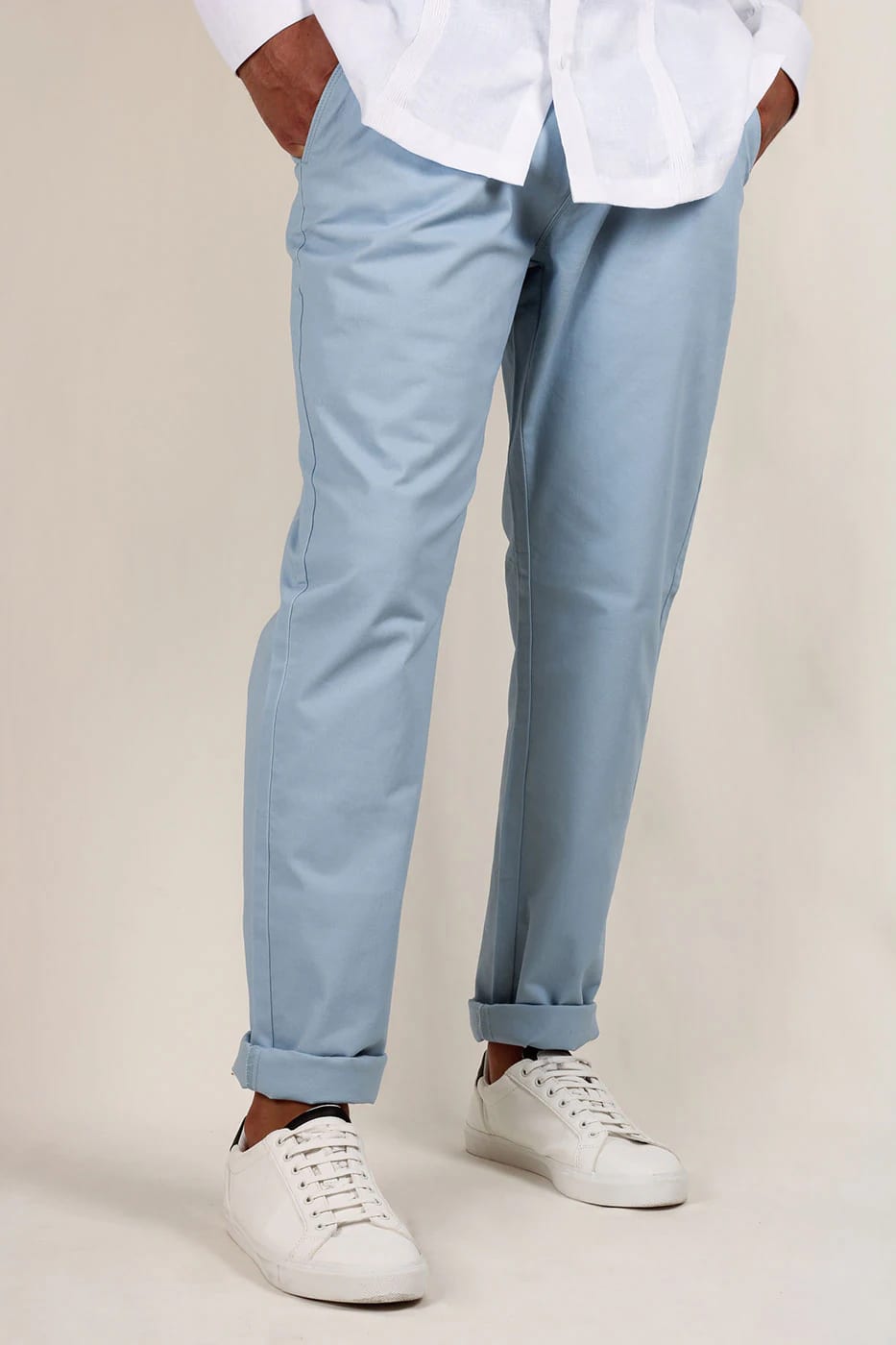 Pantalón Classic Fit Dril Azul Claro - imagen 2