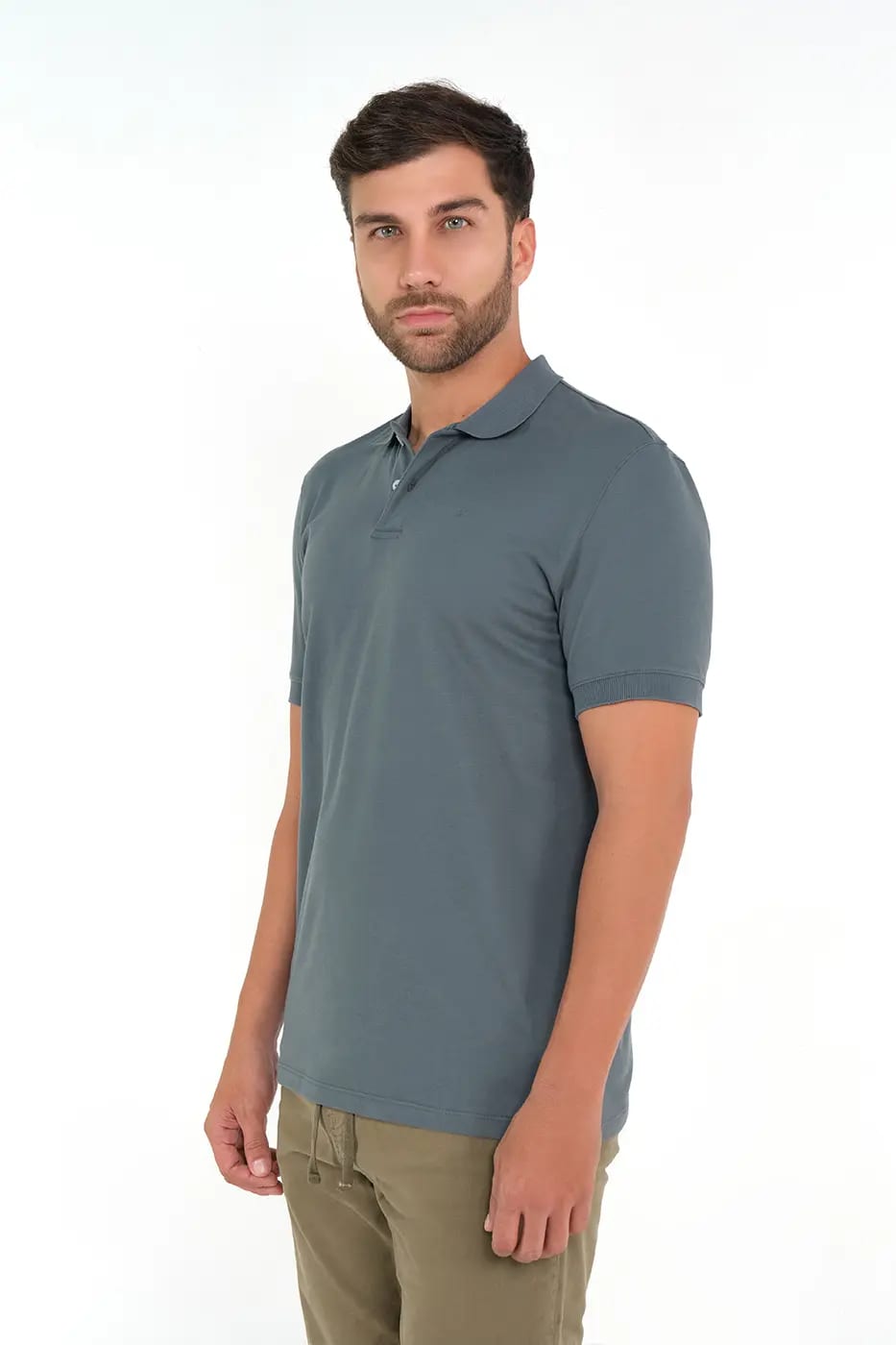 Camiseta Polo 100% Algodón Azul Stormy - imagen 4