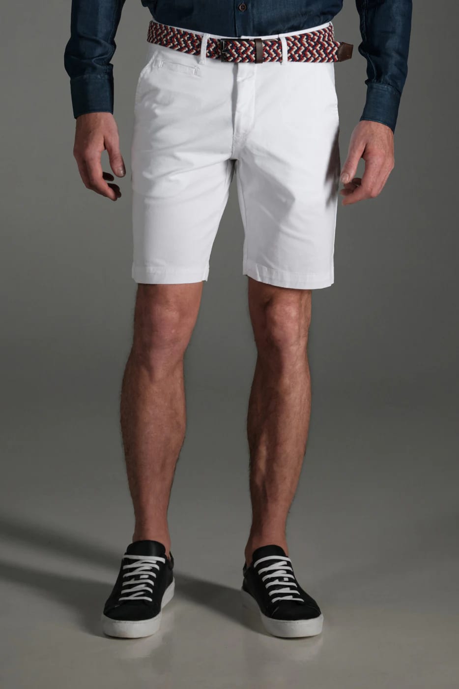 Bermuda Chino Slim Dril Blanco - imagen 4