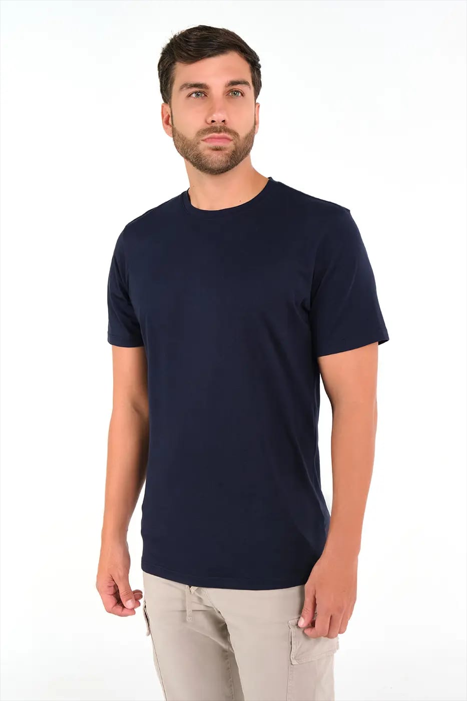 T-shirt Slim Fit 100% Algodón Azul Navy - imagen 4