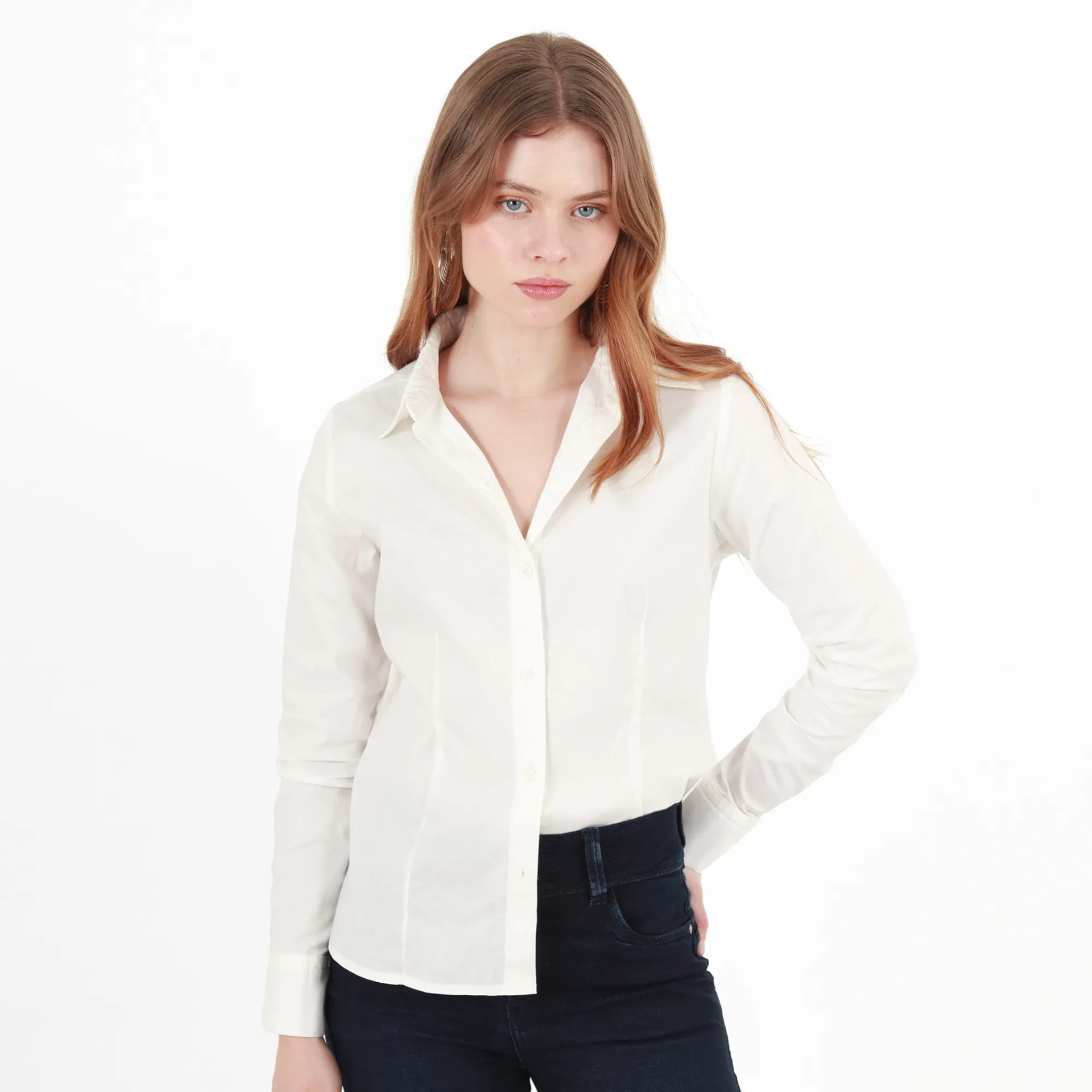 Blusa Cuello Camisero Manga Larga - imagen 46