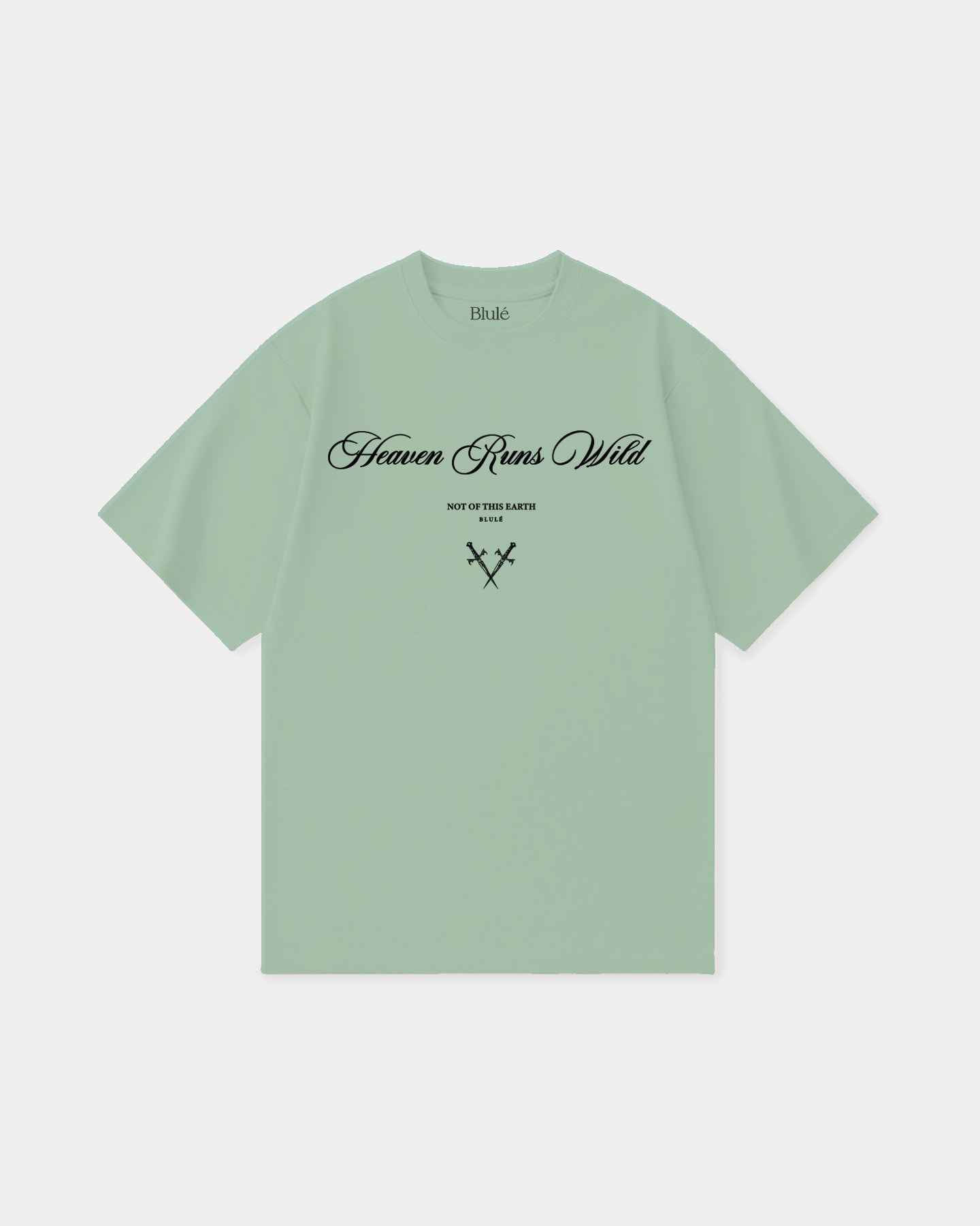 Oversized T Shirt Heaven Runs Wild Light Green - imagen 1