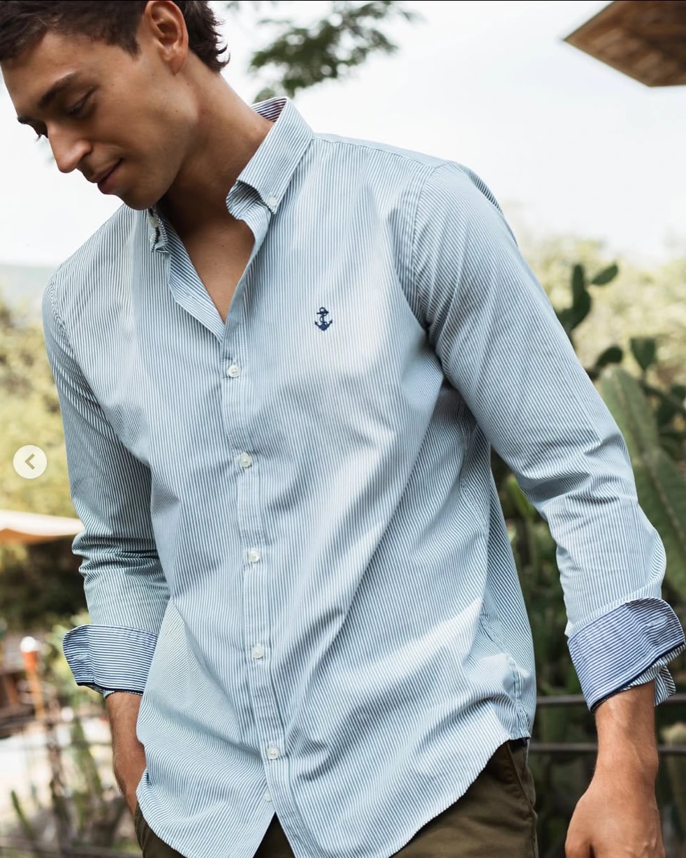 Camisa Rayas Verde - imagen 1