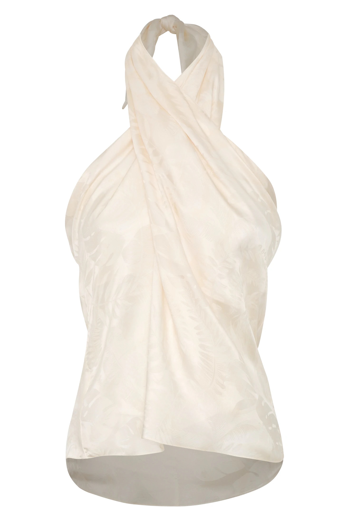 Cayetana Silk Jacquard Blouse / Ivory Rainforest - imagen 1