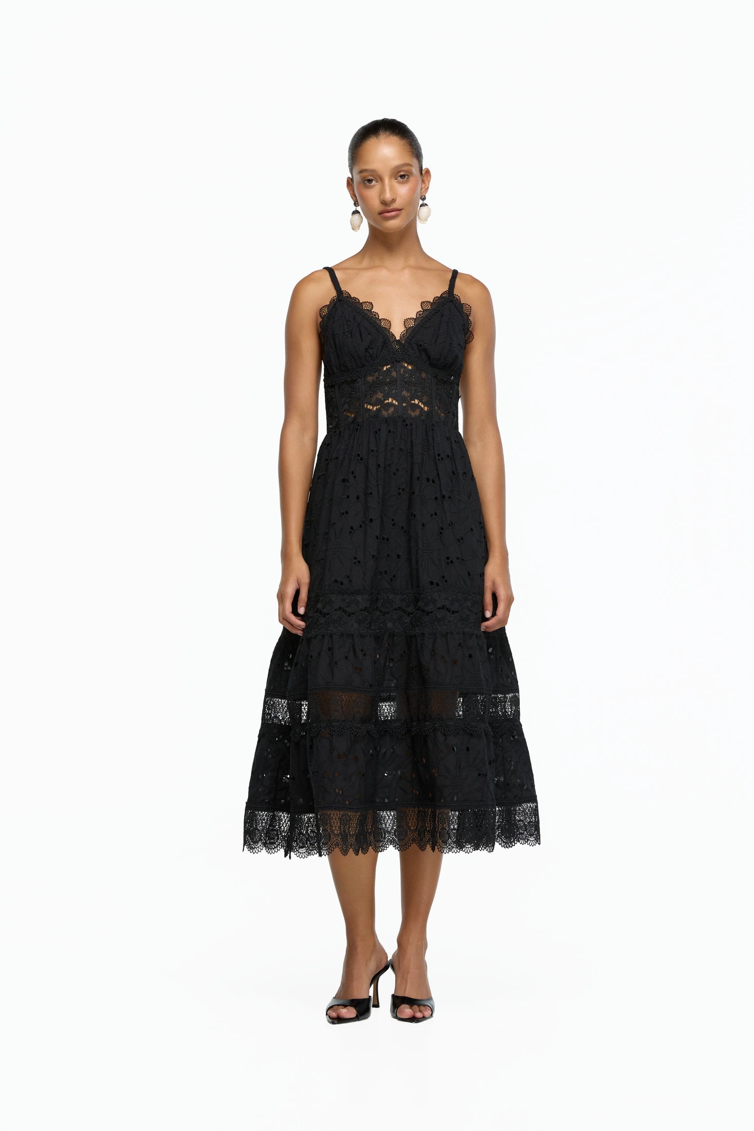 PENELOPE MIDI DRESS BLACK - imagen 1