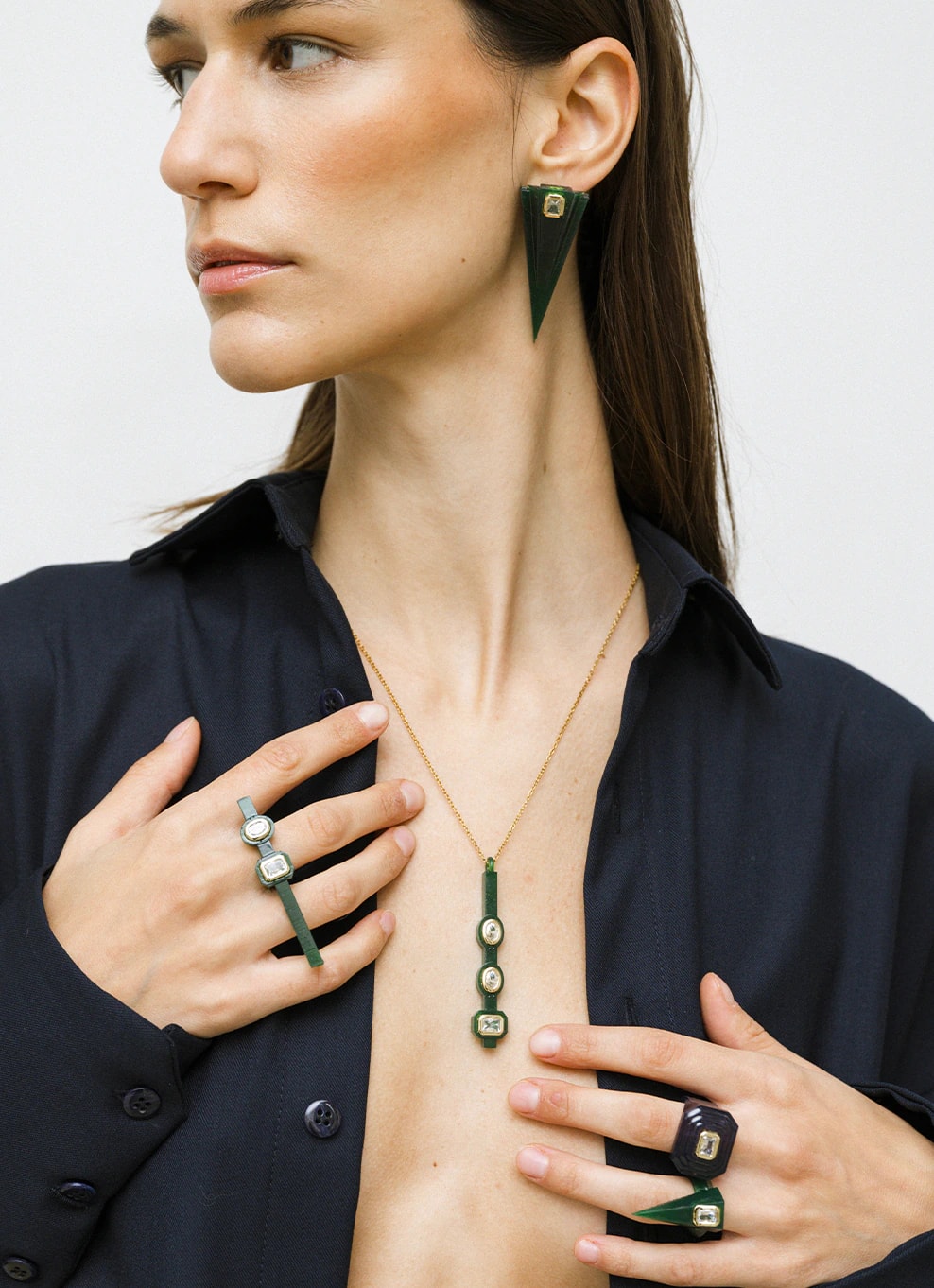 JVxTH -  GREEN BAR RING - imagen 1