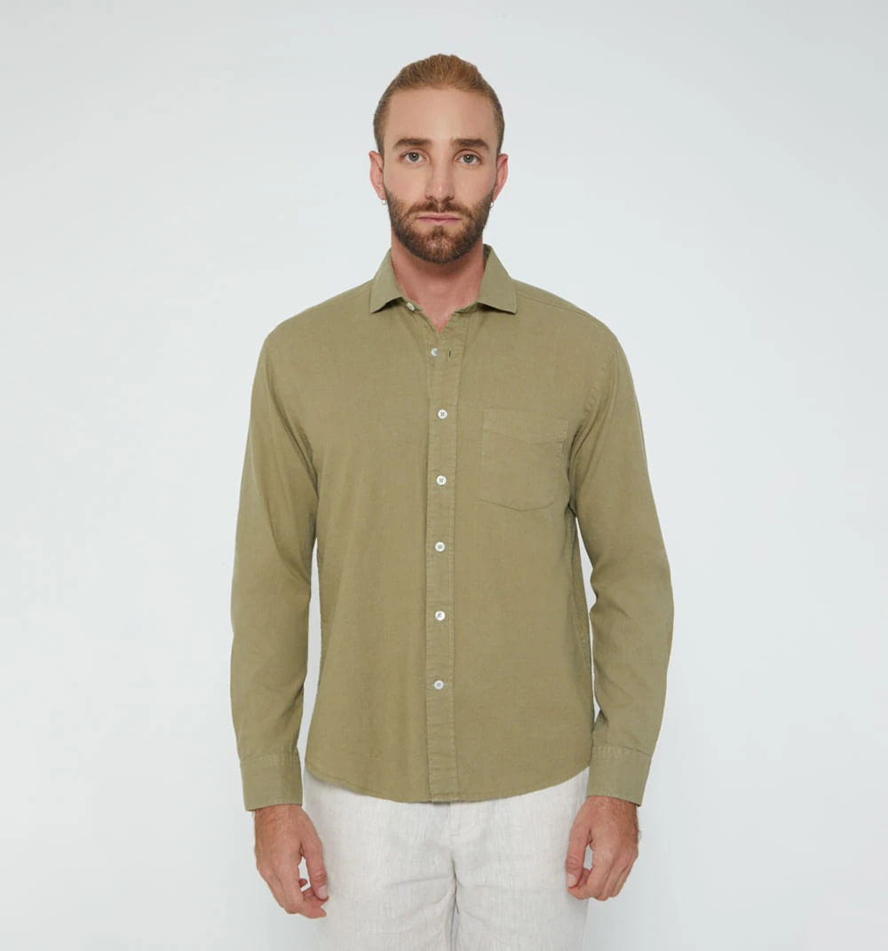 Camisa para hombre de lino - imagen 1
