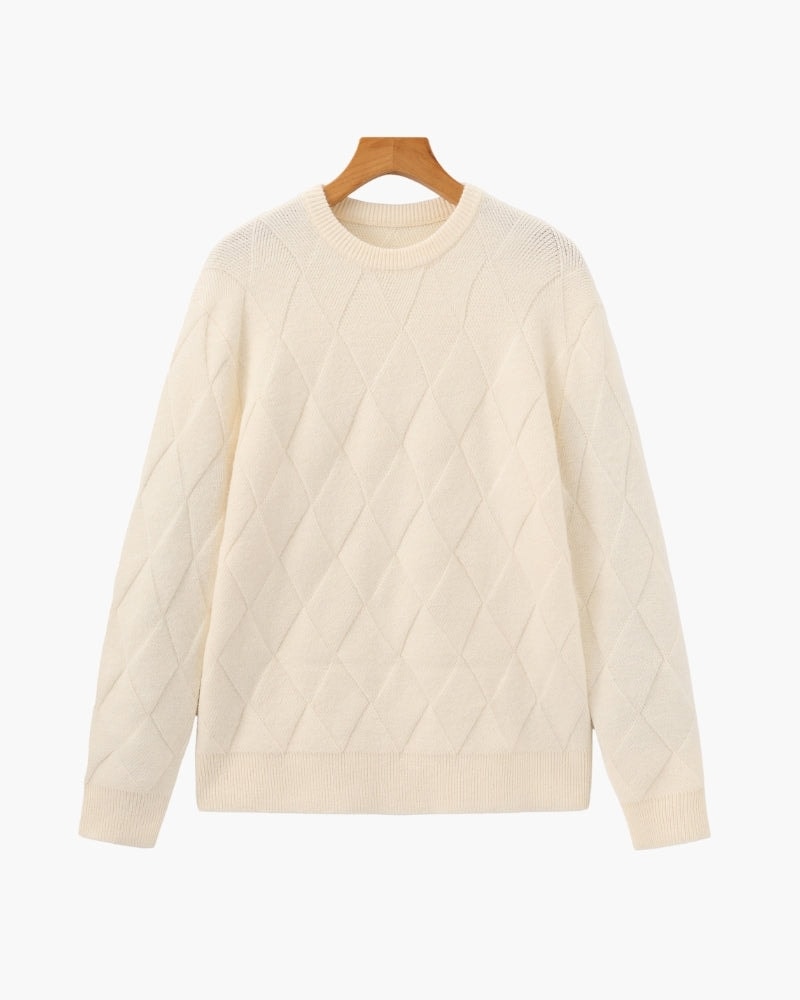 Diamond Knit Crewneck Sweater - imagen 1