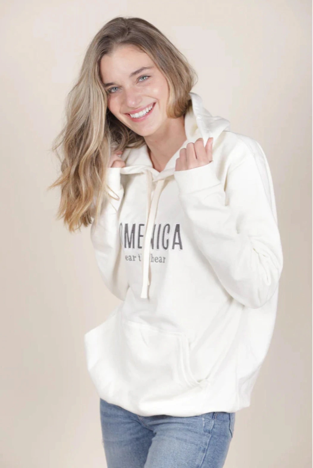 HOODIE DOMENICA CREMA - UNISEX - imagen 1
