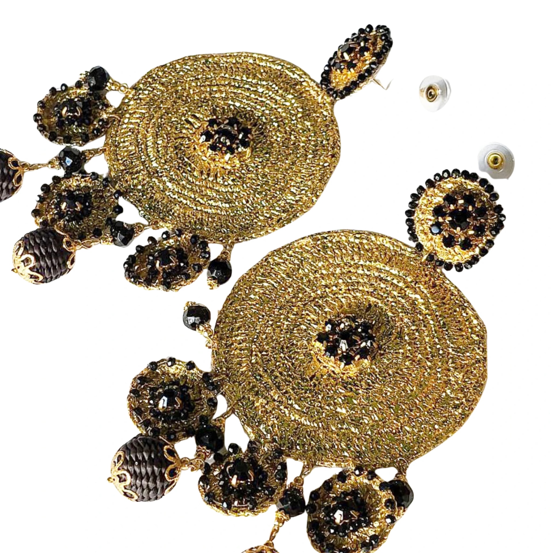 Gold Big Circle Earrings - imagen 1