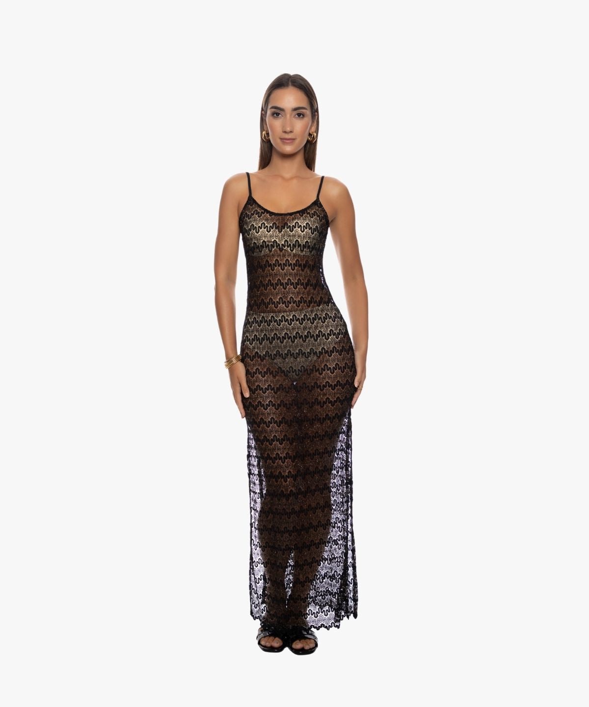 Midnight Currents Strappy Long Dress - imagen 1