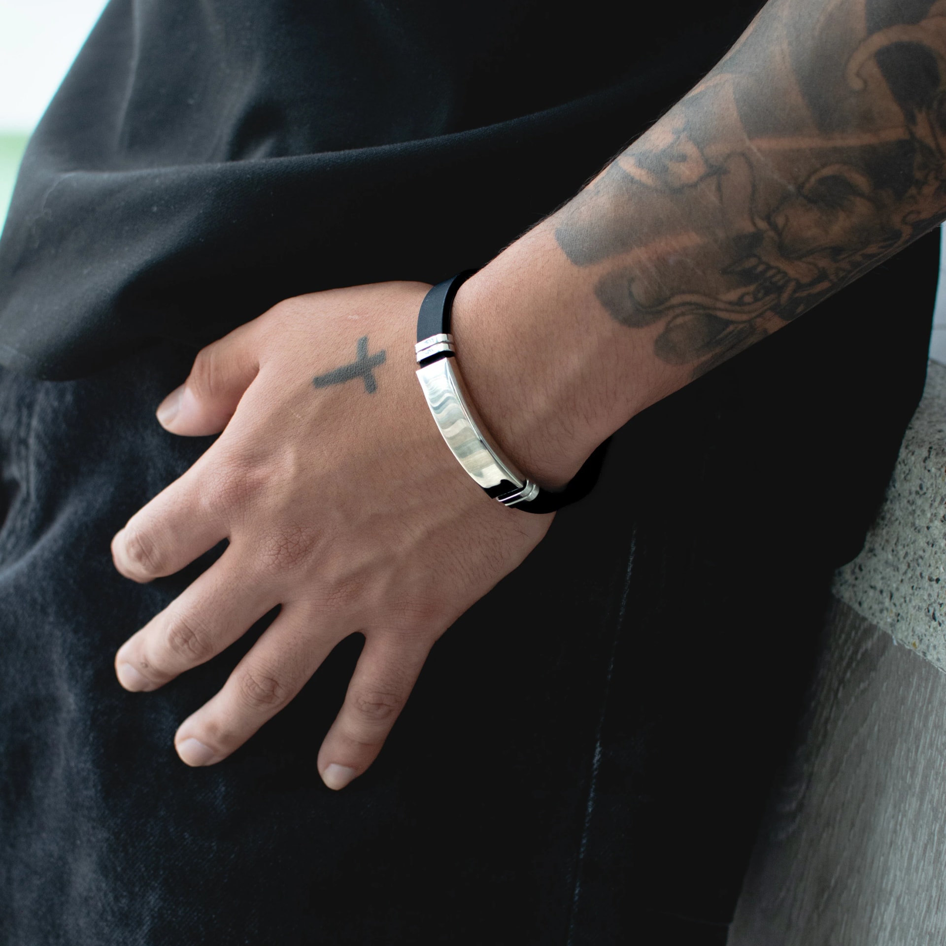 Pulsera Silver Black - imagen 1