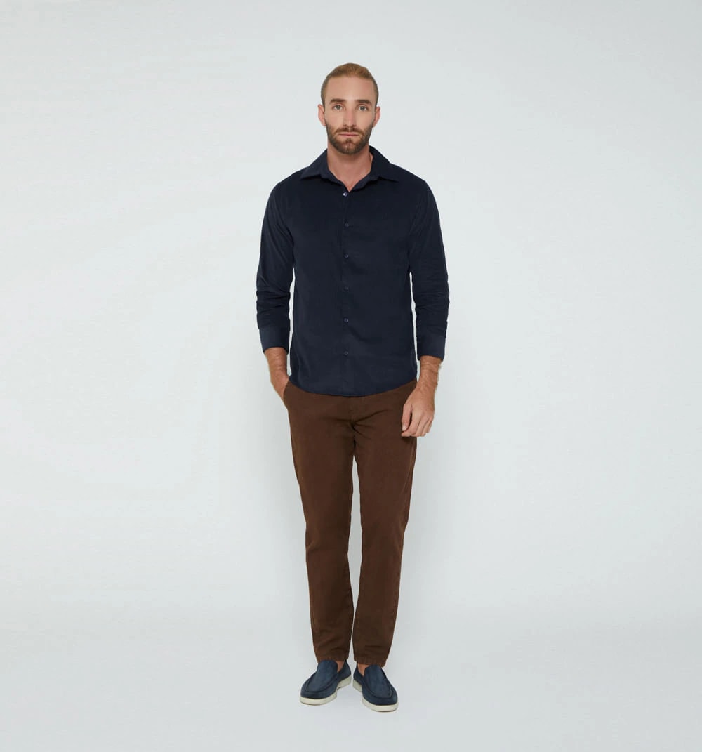 Camisa para hombre  con tela corduroy - imagen 1