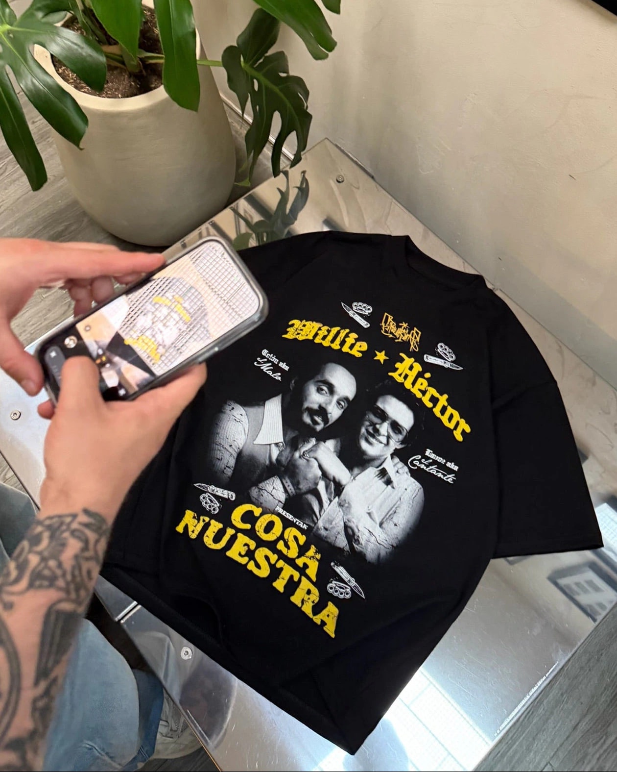 Camiseta Oversize Cosa Nuestra Negra - imagen 1