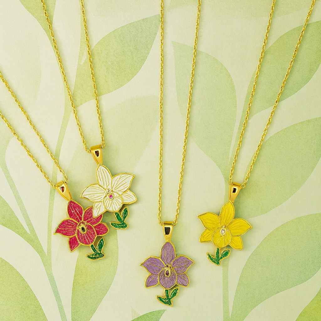 Collar Orquídea Cymbidium - imagen 1