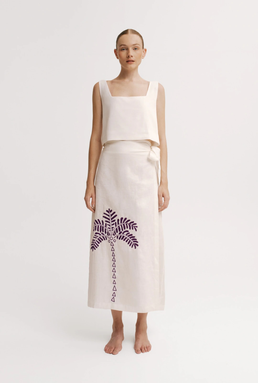 Crop Top Mujer Connie & Falda Mujer Samira Malva Set Mujer - imagen 1