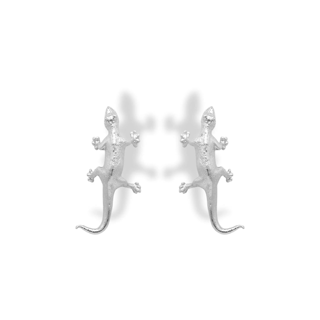 Aretes de lagartija silver - imagen 1