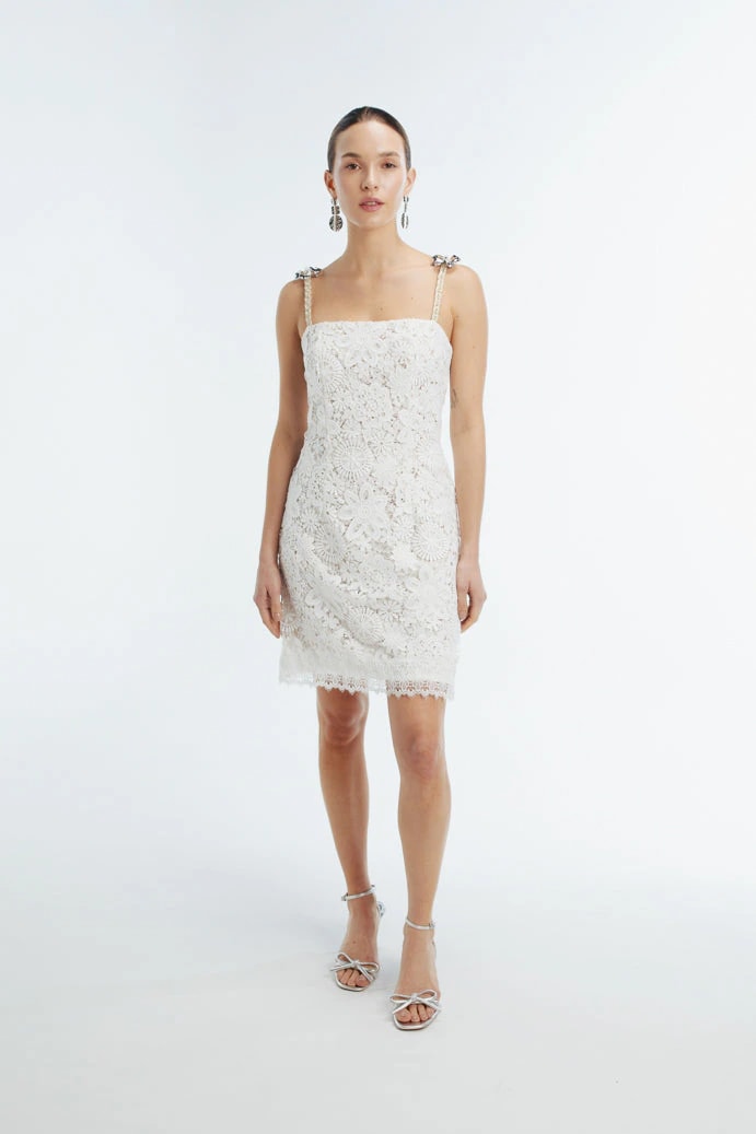 BISCAYNE MINI DRESS WHITE - imagen 1