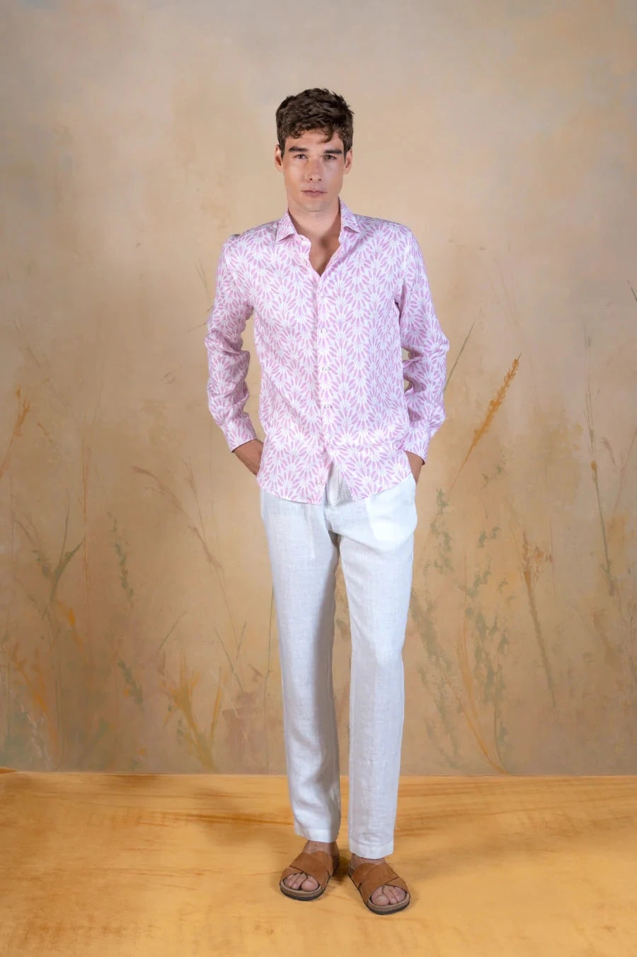Pink Spica linen shirt pink - imagen 1