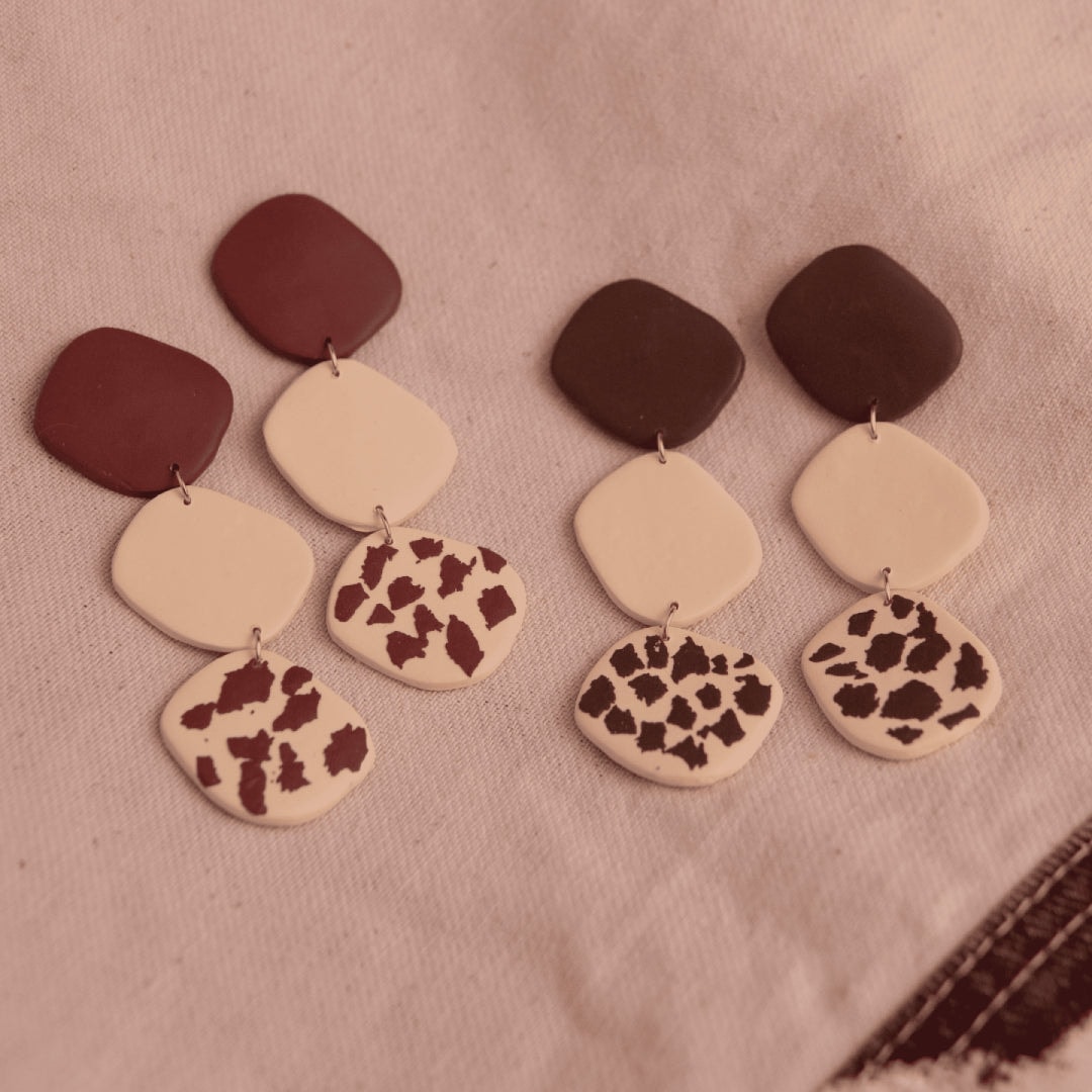 Aretes Circe Cow Print - imagen 1