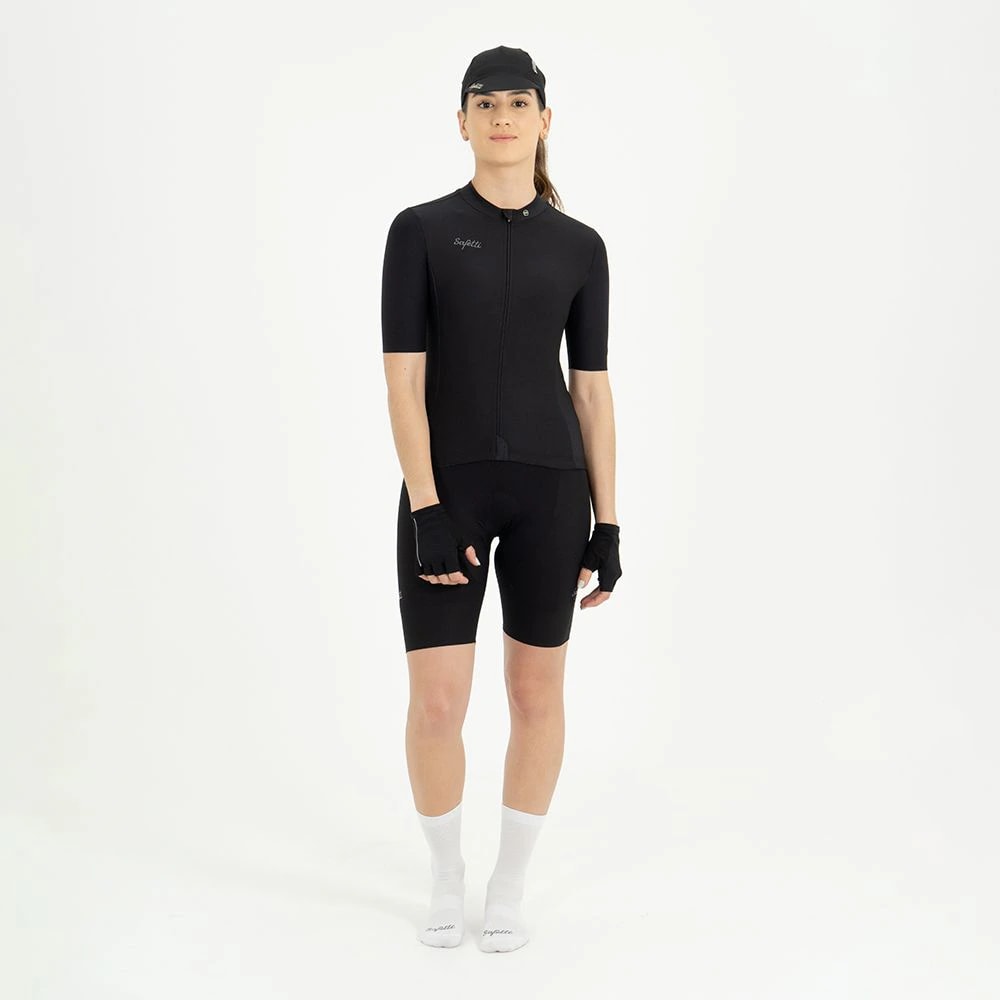 CAMISA CICLISMO MANGA CORTA VERONA NERO PARA MUJER - imagen 1