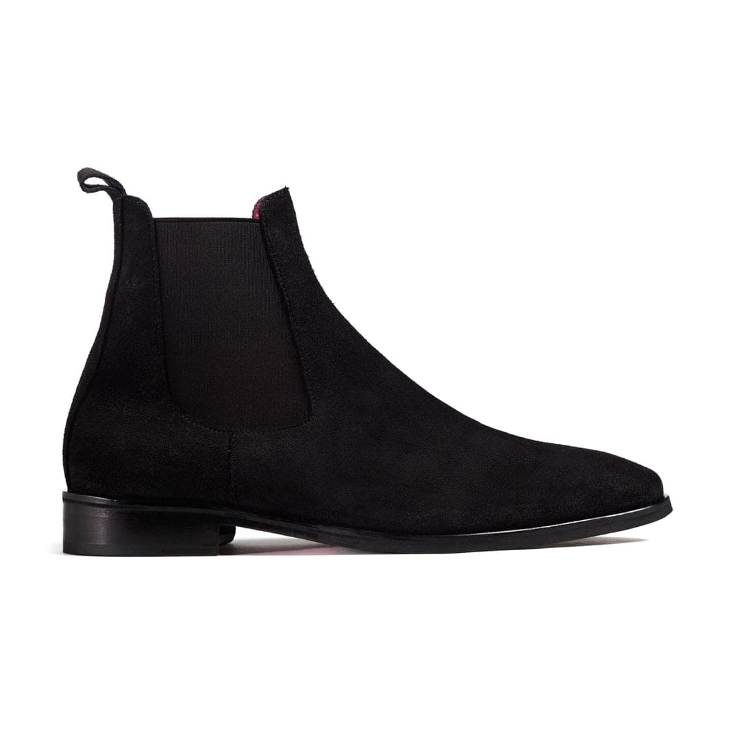 Bota Jacques Gamuza Negro Suela Clásica - imagen 1