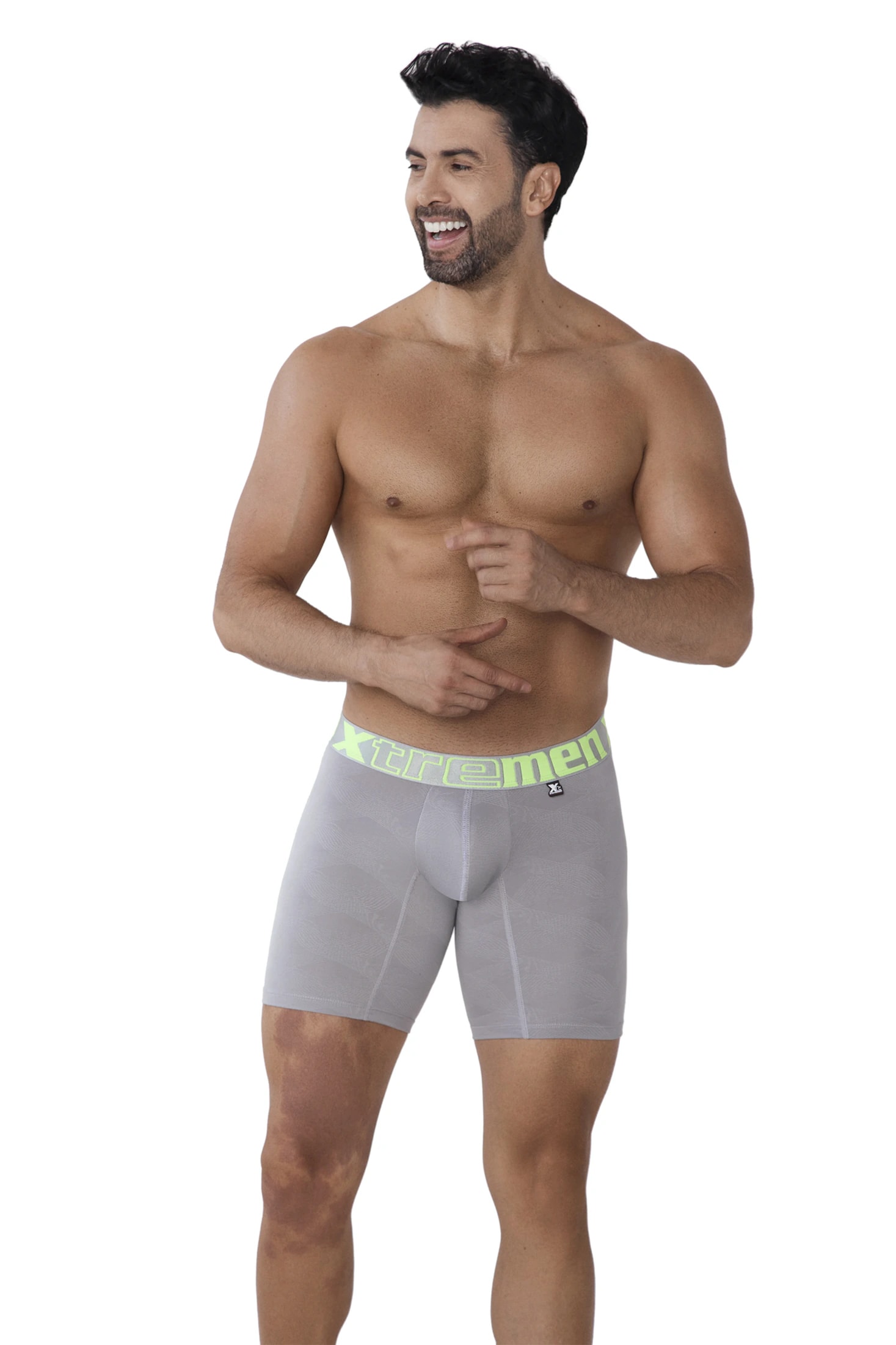 BOXER JACQUARD ONDAS GRIS CLARO - imagen 1