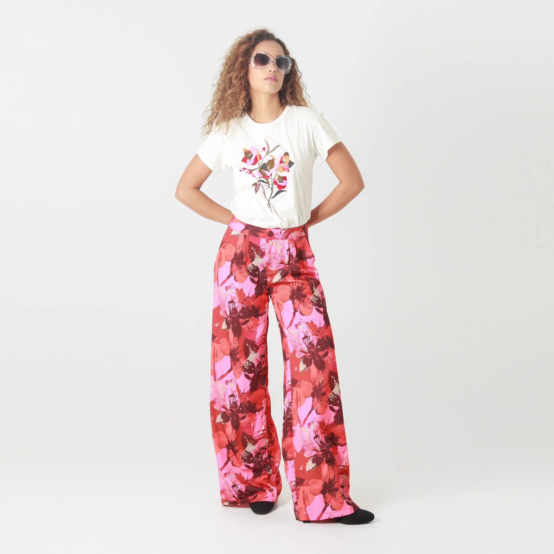 Pantalon Tiro Alto Bota Palazzo - imagen 1