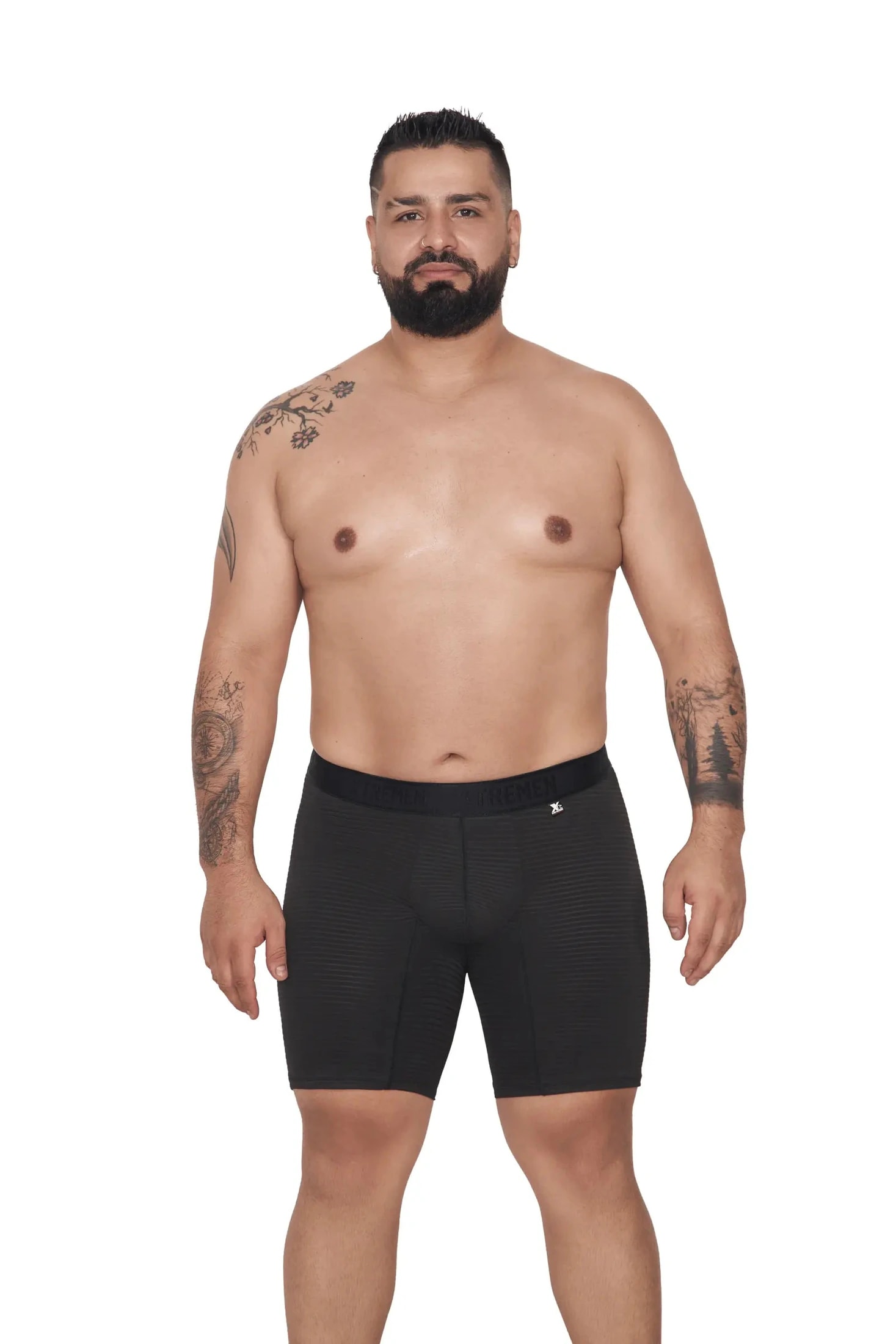BOXER MICROFIBRA JACQUARD EXTRAGRANDE NEGRO - imagen 1