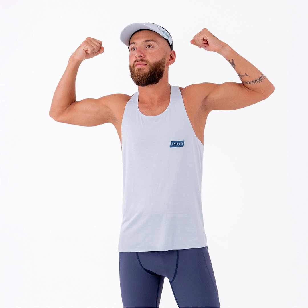 CAMISETA RUNNING MANGA SISA LEVIT AZUL CLARO PARA HOMBRE - imagen 1