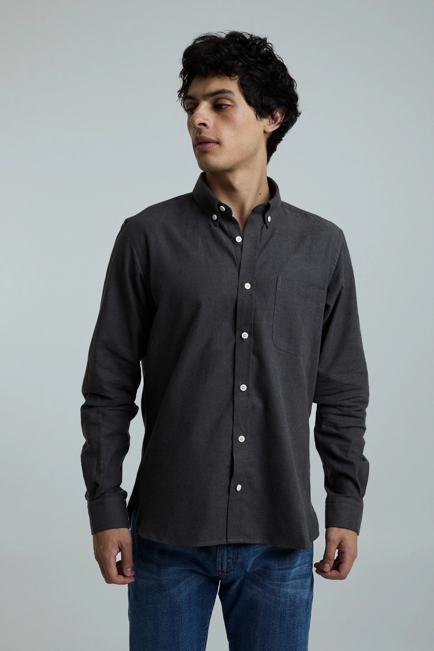 Camisa twill verde - imagen 1