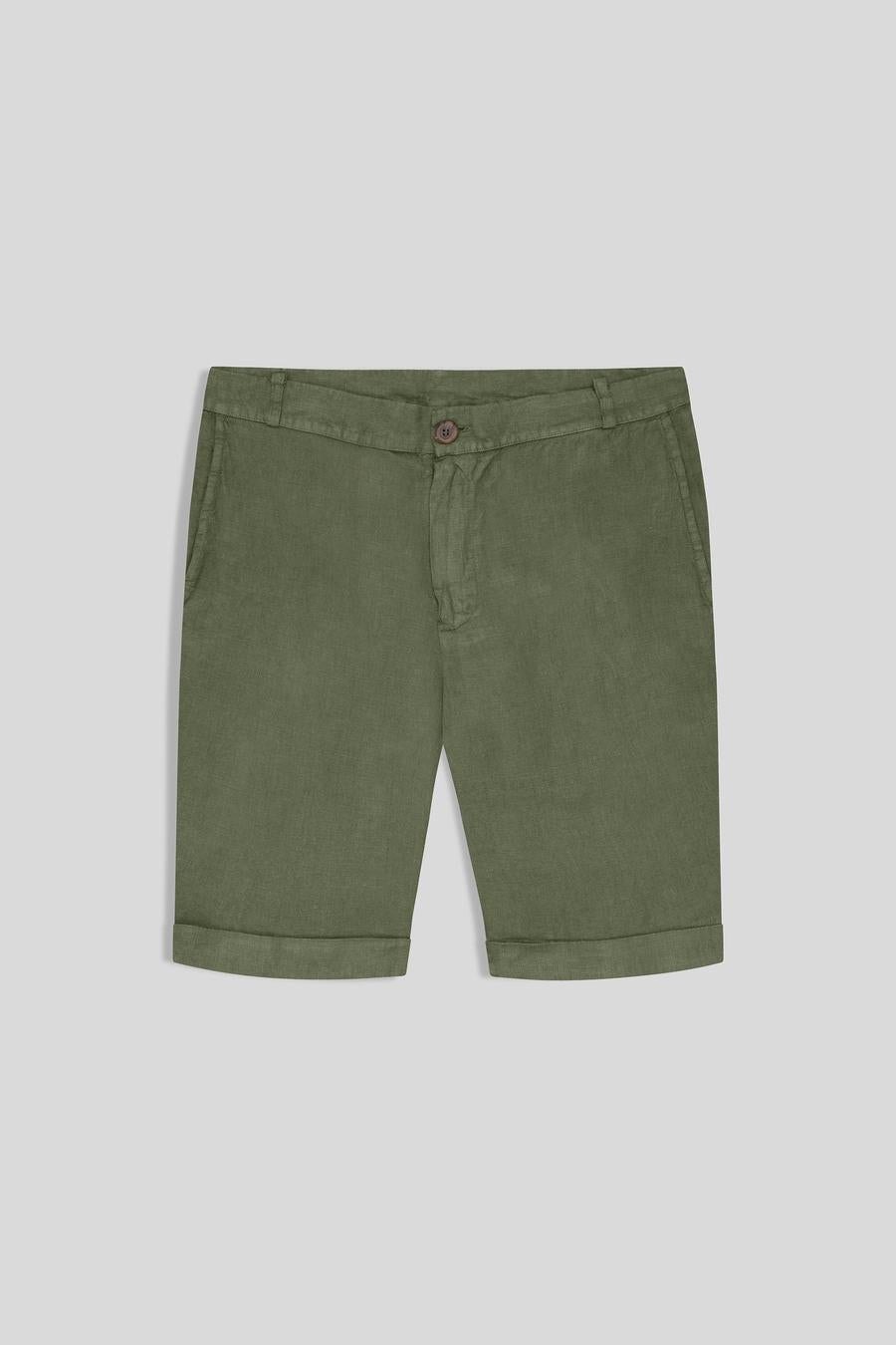 Men's linen bermuda green - imagen 1