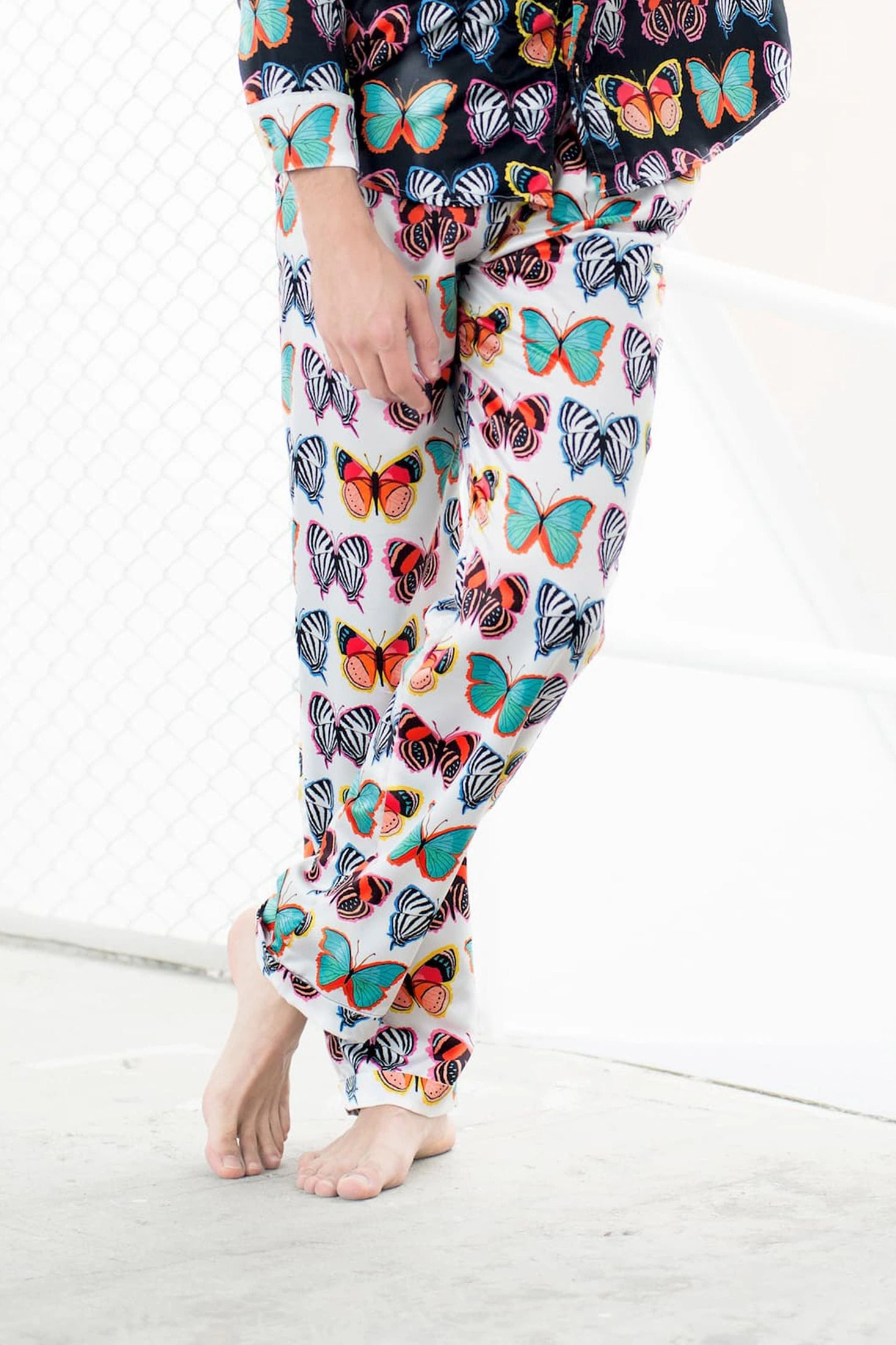 Pantalón Tierra de Mariposas Blanco (unisex) - imagen 1