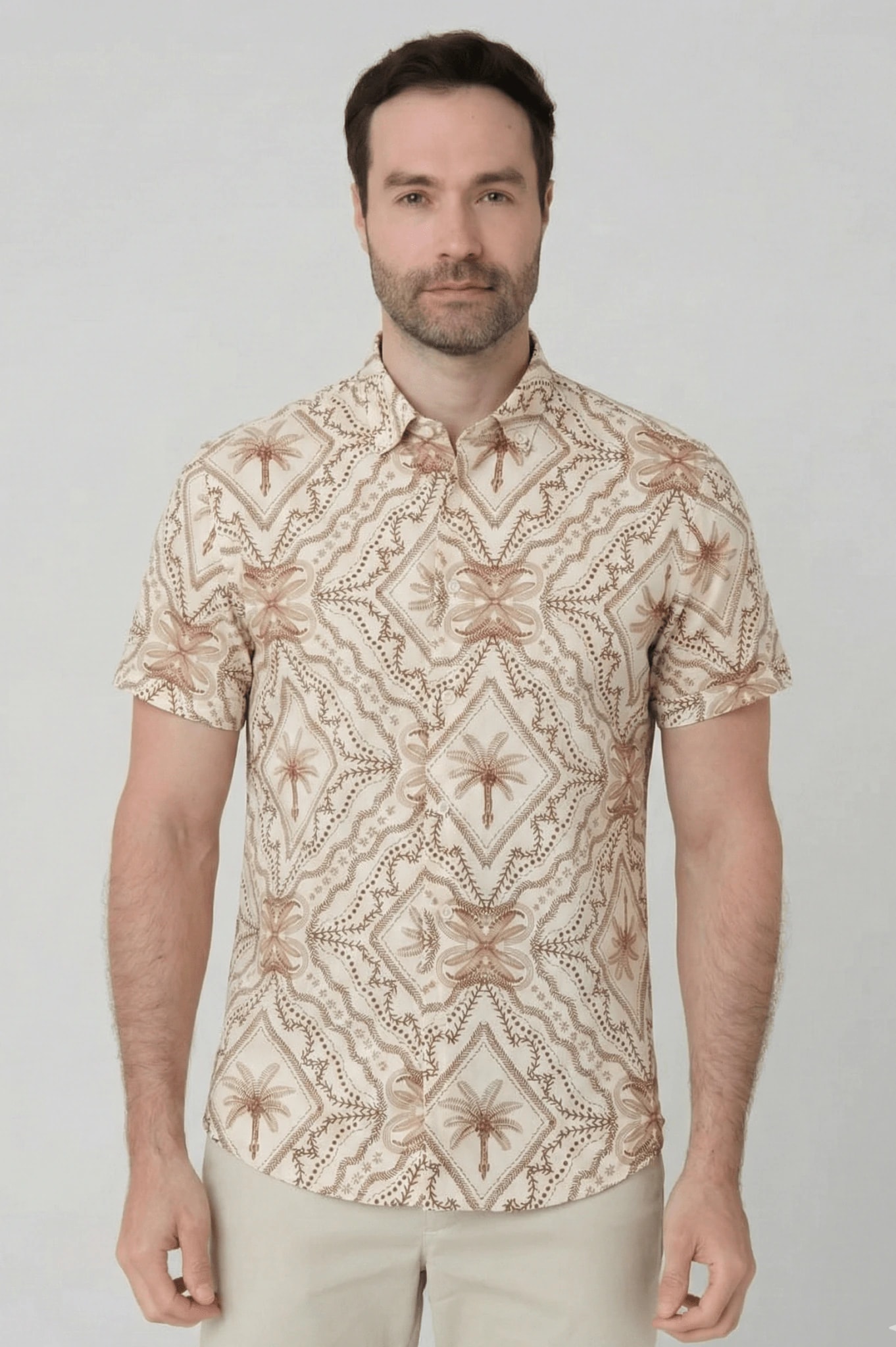 Camisa manga corta estampada para hombre Jon Sonen 027225098 - imagen 1