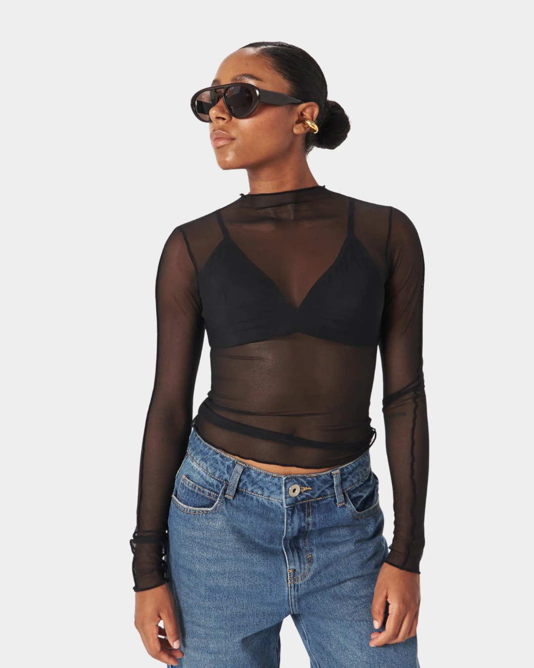 BLACK TRIM TOP - imagen 1